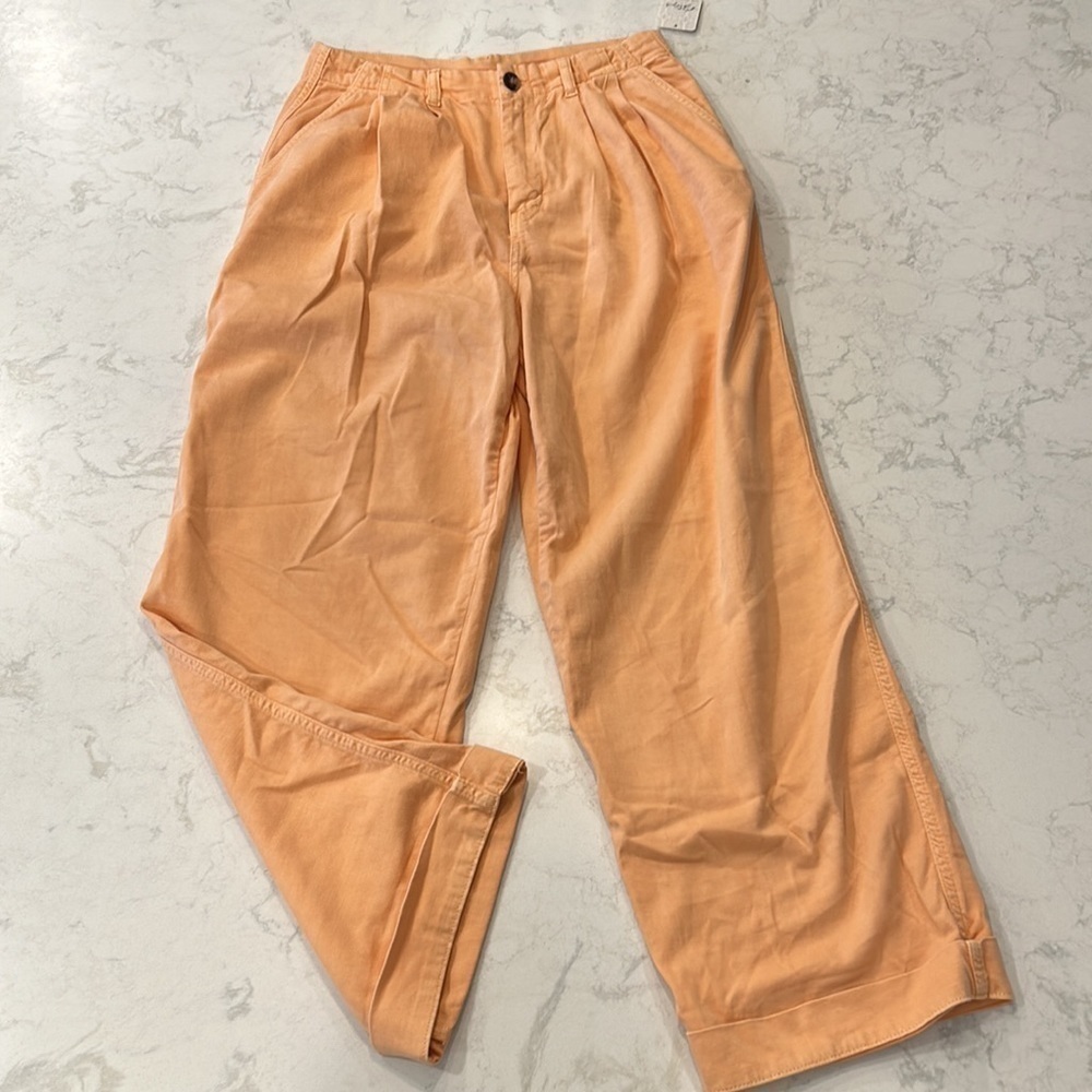 Free People Addy Chino Pants Size 4 Coral NWT - Picture 8 of 14